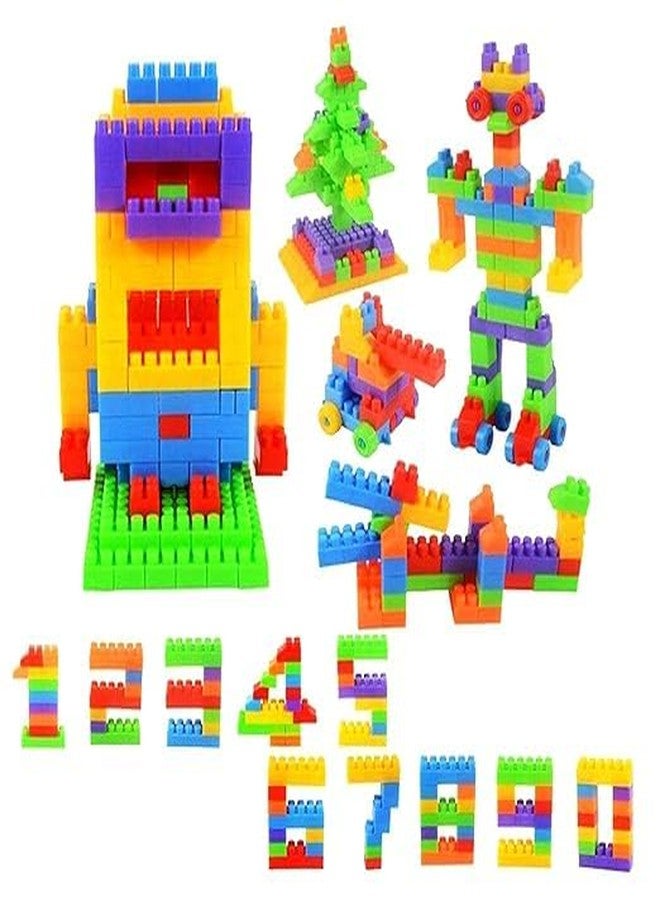 PULSBERY 100 pcs Building Blocks for Kids with Wheel Age 3+, Smart Activity Fun and Learning Train Blocks for Toys(Multicolor) - Image 1